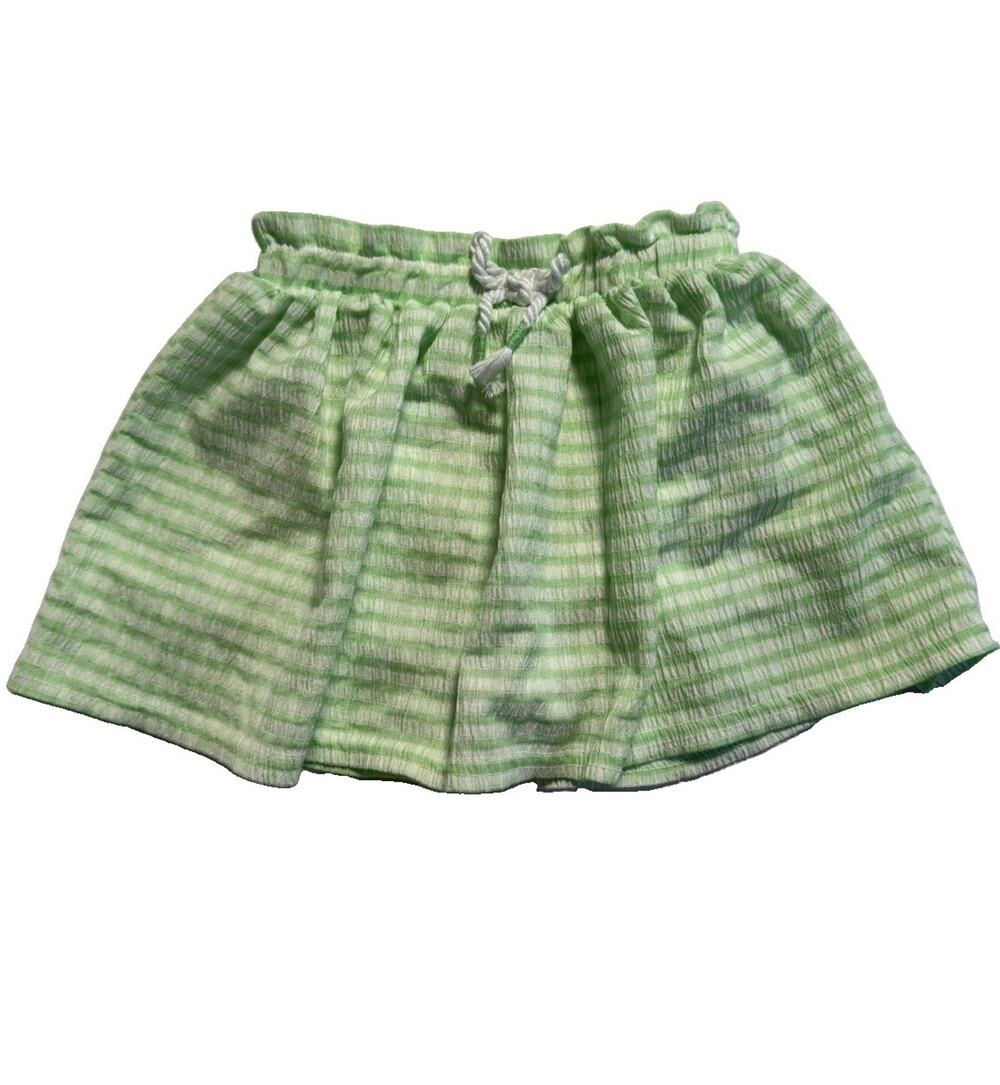 Garanimals Girls Skort Size 3T Green White Striped Built In Shorts Pull On